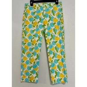 Lilly Pulitzer Capri Pants Women's Size 8 Fruit Print Cropped Pants
